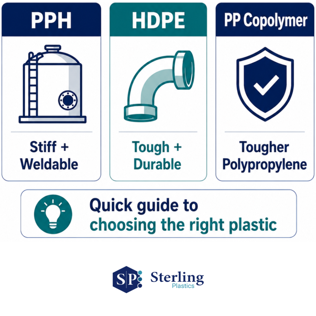 PPH vs HDPE vs PP Copolymer